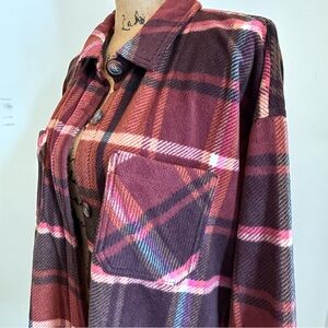 Maurices Warm Plaid Shirt in Red and Brown